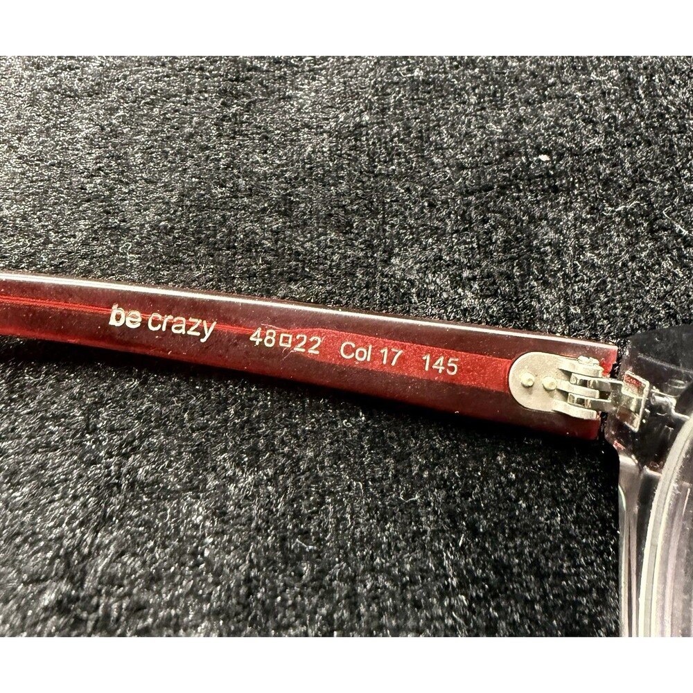 Sabine Be be crazy Eyeglass Frames 48-22 Col 17 Red Clear Handmade France 145 - Picture 6 of 9